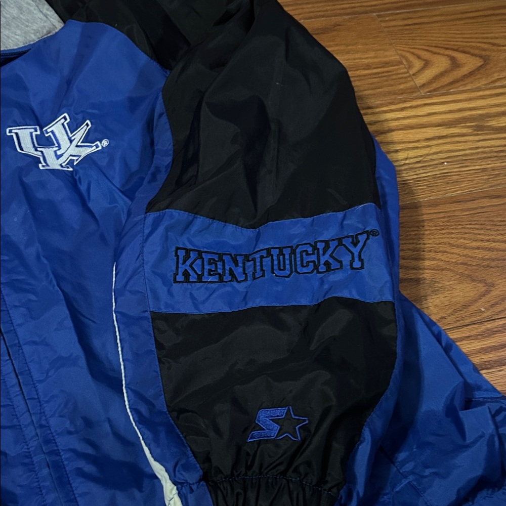 Vintage 90s UK Kentucky Wildcats Starter Windbreaker Jacket Nylon Men's Med - Picture 5 of 9